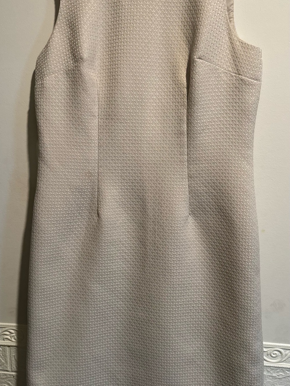 Classic Ivory Textured Pencil Skirt
